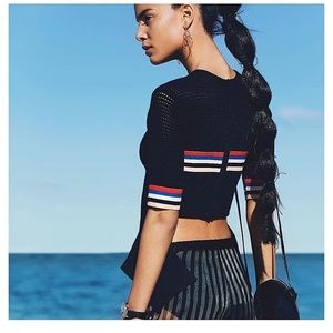 P.E Nation Grand Slam Mesh Knit Top